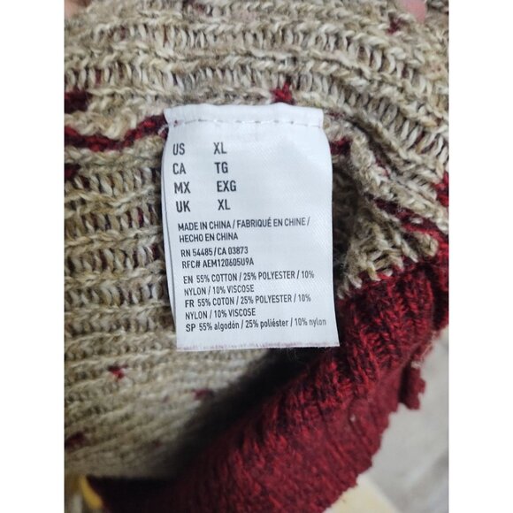 Men's American Eagle Cotton Blend 1/4 Button Sweater XL - Picture 4 of 5